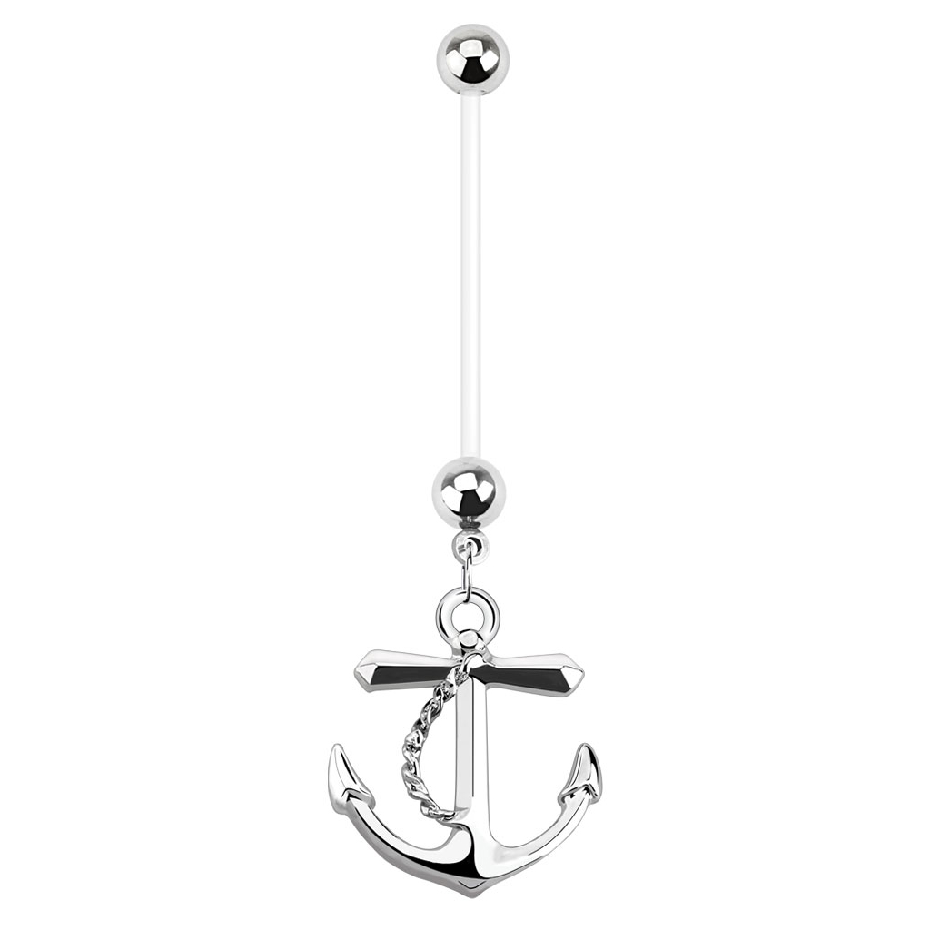 Navlepiercing til gravide med anker