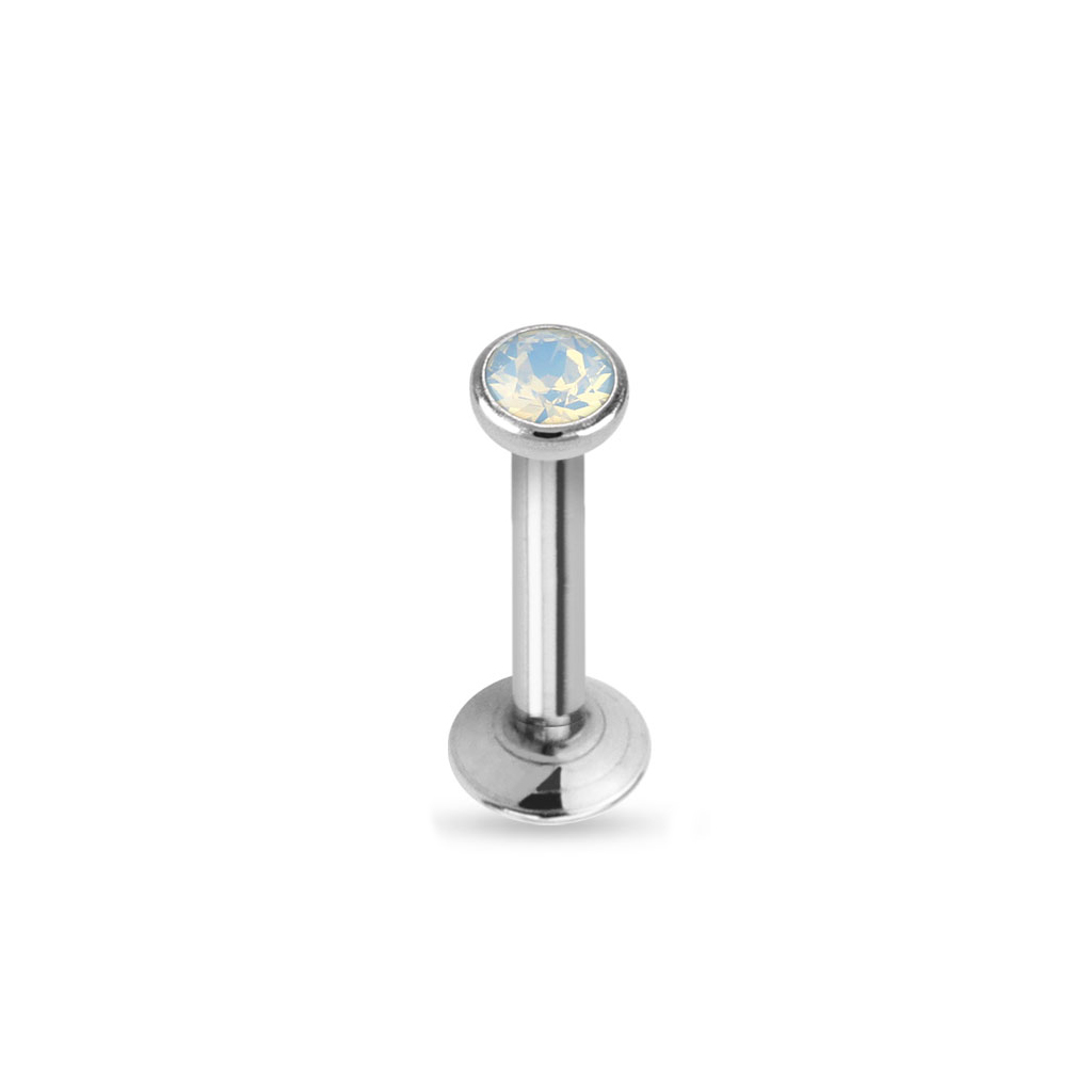 Labret med sten af opalite og indvendigt gevind